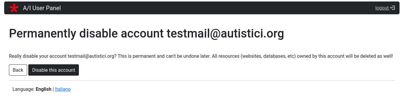 Close your account