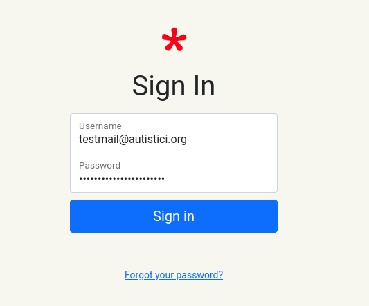 User Panel Login Page